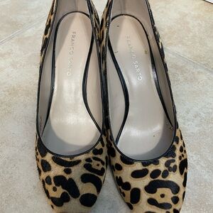 Franco Sarto Brown and Black Heels Elegant Design